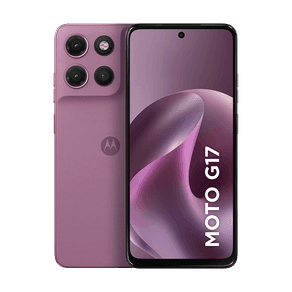 Smartphone Motorola Moto g17 128GB 4GB RAM + 8GB RAM Boost, camera 50MP Sony Lytia 600, tela FHD+ 60hz, bateria 5200 mAh - Rosa