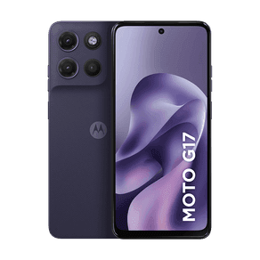 Smartphone Motorola Moto g17 256GB 4GB RAM + 8GB RAM Boost, camera 50MP Sony Lytia 600, tela FHD+ 60hz, bateria 5200 mAh - Roxa