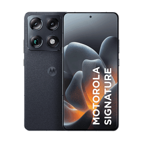 Smartphone Motorola Signature 5G 256GB 12GB RAM + 12GB RAM Boost, 3 cameras 50MP Sony Lytia e Zoom 100x, Tela 1.5K extreme Amoled 165hz - Preto