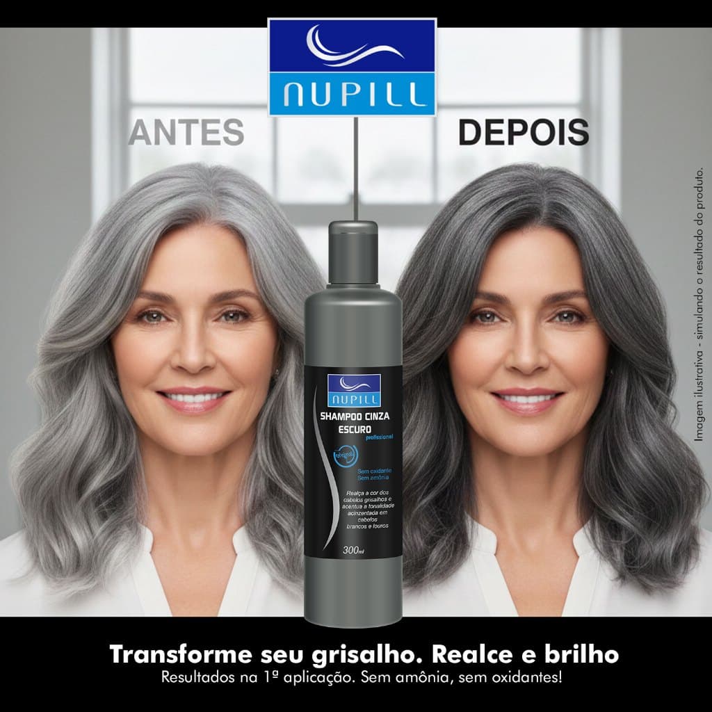 Shampoo Nupill Cinza Escuro