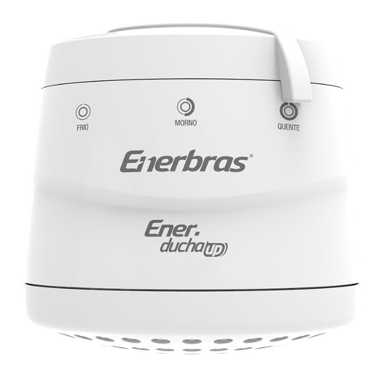 Chuveiro Elétrico Enerbras Enerducha UP Preto / Branco 127V ou 220V 3 Temperaturas 5500W