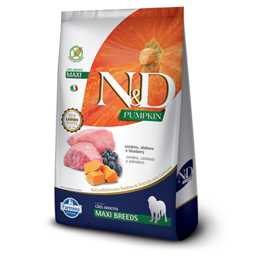 N&D Pumpkin Cães Adultos Raças Grandes Cordeiro