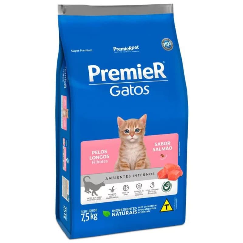 PremieR Ambientes Internos Gatos Filhotes Salmão