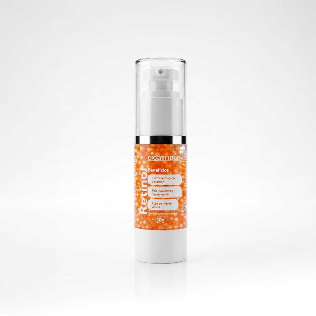 Cicatribem Pérolas Retinol Nanoencapsulado Renovador Firmador Suaviza Linhas Expressão Sérum
