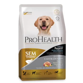 ProHealth Light Cães Castrados Raças Médias Frango
