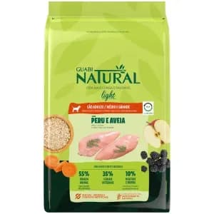 Guabi Natural Natural Light Cães Adultos Raças Médias e Grandes Peru
