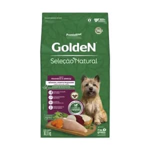 Golden Seleção Natural Cães Sênior Raças Pequenas Frango