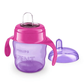 Copo Infantil Avent Silicone Rosa 200ml