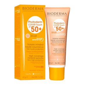 Protetor Solar Facial Bioderma Photoderm Cover Touch FPS50+ Dourado 40g