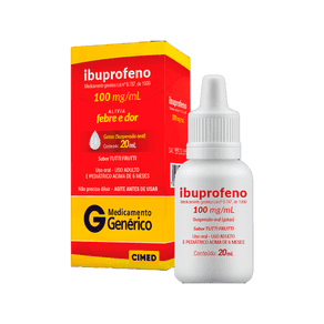 Ibuprofeno 100mg Cimed Sabor Tutti Frutti Suspensão Oral 20ml