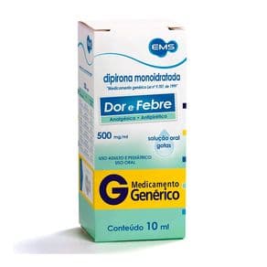 Dipirona Monoidratada 500mg/ml EMS Solução Gotas 10ml