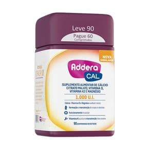 Suplemento Alimentar Vitamina Addera Cal 1.000 UI 90 Comprimidos Revestidos