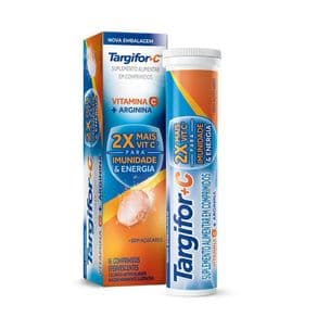Suplemento Alimentar Targifor C + Arginina Sabor Laranja 16 Comprimidos Efervescentes
