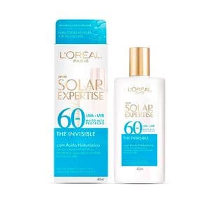 Protetor Solar Facial L'Oreal Paris Solar Expertise The Invisible FPS60 Sem Cor 40ml