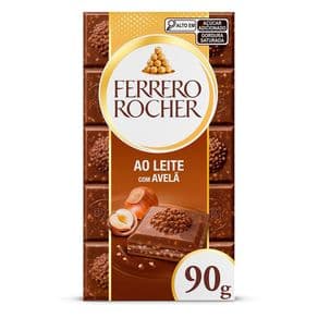 Chocolate Ferrero Rocher Tablete Ao Leite com Avelã 90g