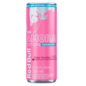 Energético Red Bull The Amora Edition Sugarfree Sabor Frutas Vermelhas 250ml