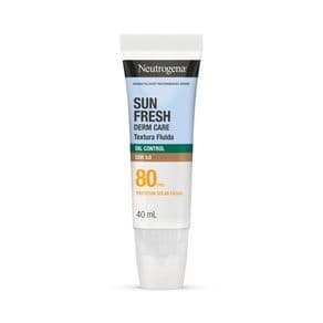 Protetor Solar Facial Neutrogena Sun Fresh Derm Care Oil Control Textura Fluida FPS80 Cor 3.0 40ml