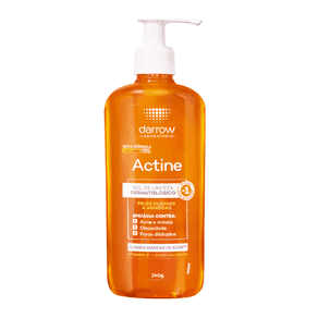 Gel de Limpeza Facial Darrow Actine Peles Oleosas a Acneicas 240g