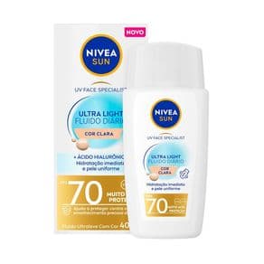 Protetor Solar Facial Nivea Sun UV Specialist Ultra Light FPS70 Cor Clara 40ml