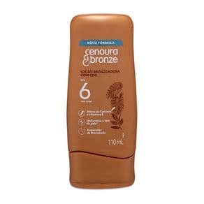 Loção Bronzeadora Corporal Cenoura & Bronze FPS6 Com Cor 110ml