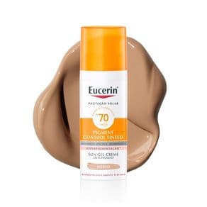 Protetor Solar Facial Antimanchas Eucerin Sun Pigment Control Tinted Média FPS70 50ml
