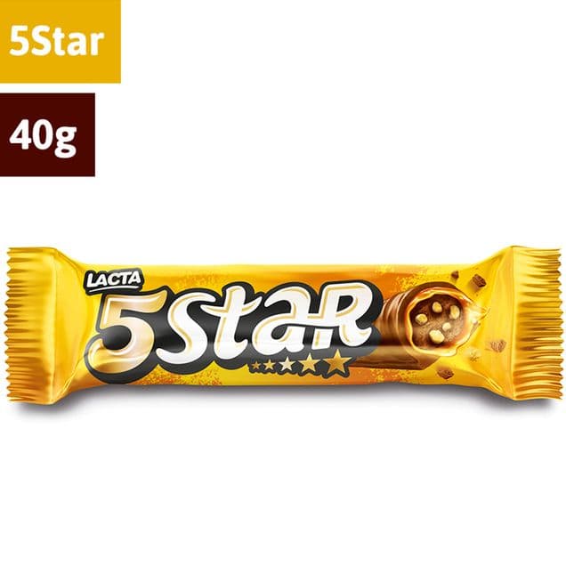 Chocolate Lacta 5 Star ao Leite 40g