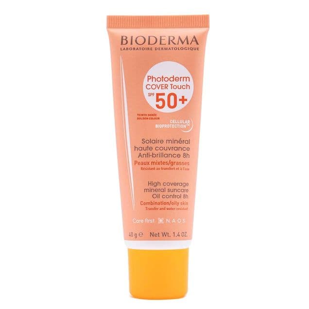 Protetor Solar Facial Bioderma Photoderm Cover Touch Cor Dourado FPS50 40g