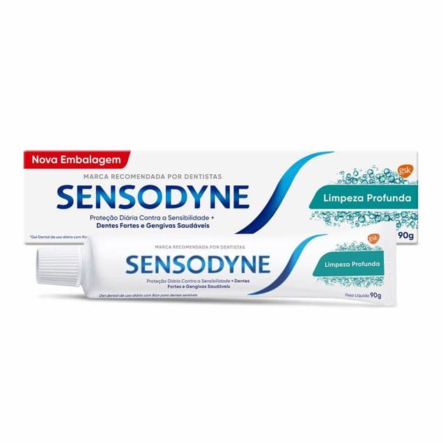 Creme Dental Limpeza Profunda Sensibilidade Sensodyne 90g