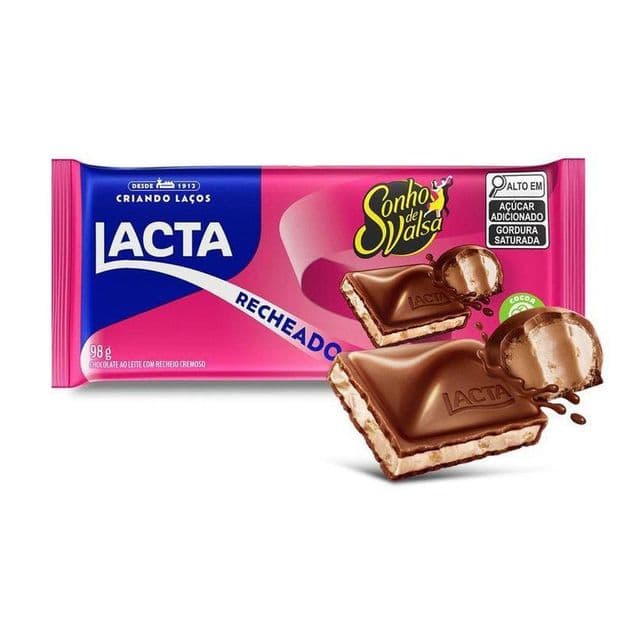 Chocolate Lacta Ao Leite Recheado Sonho de Valsa 98g