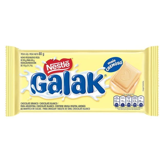 Chocolate Nestlé GALAK Branco 80g