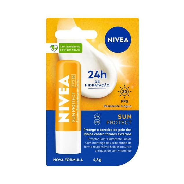 Hidratante Labial Nivea Hidratante Sun Protect FPS 30 4,8g