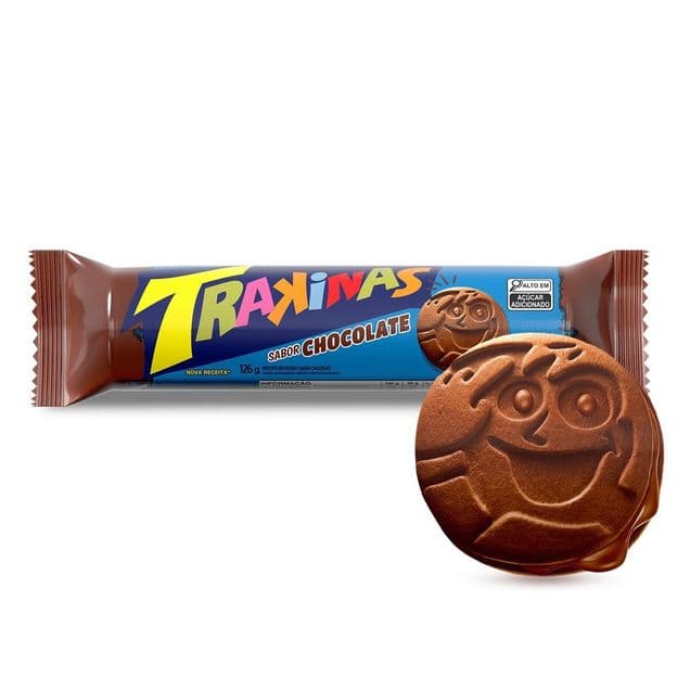 Biscoito TRAKINAS Recheado Chocolate 126g