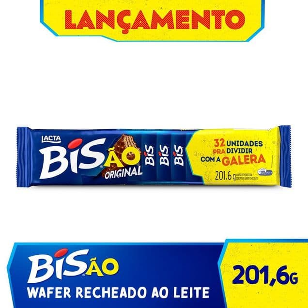 Chocolate Bisão Lacta ao Leite 201,6g