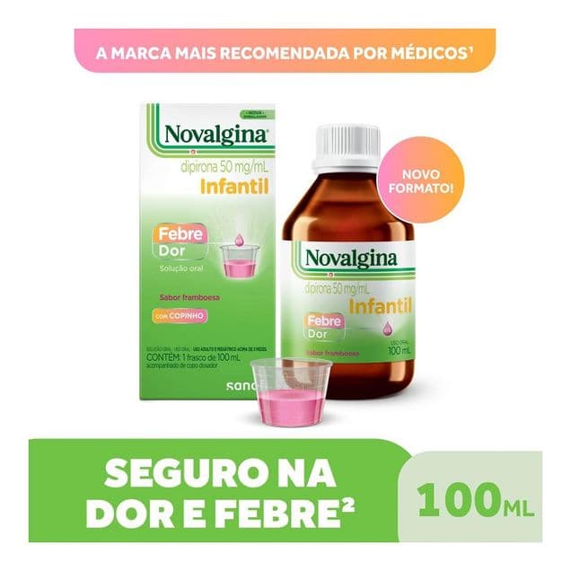 Novalgina Dipirona Solução Oral Infantil 50mg Sanofi 100mL