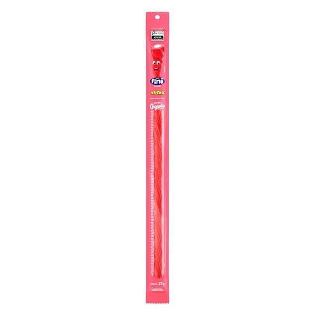 Bala Fini Tubes Morango Super Gigante 27g
