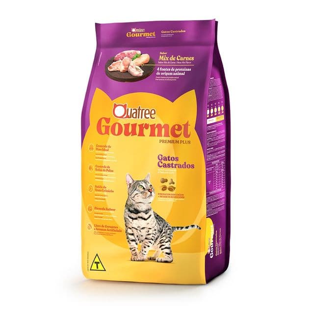 Quatree Gourmet Gatos Castrados Carne