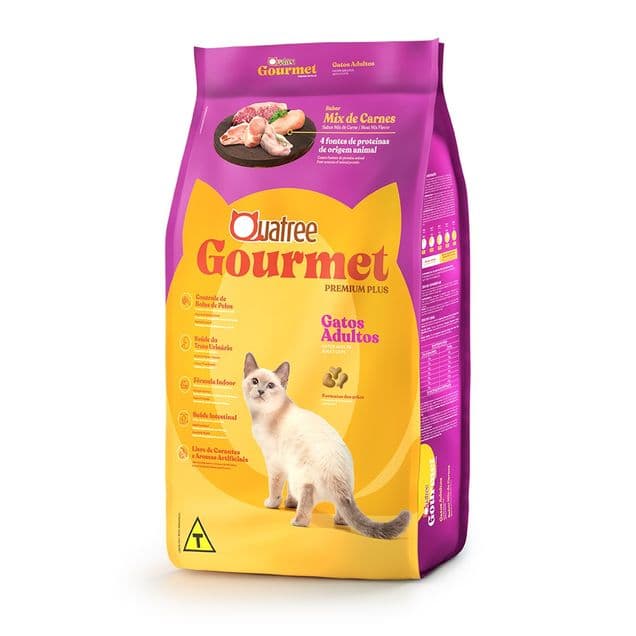 Quatree Gourmet Gatos Adultos Carne