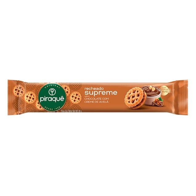 Biscoito Piraquê Supreme Recheado Creme de Avelã 80g