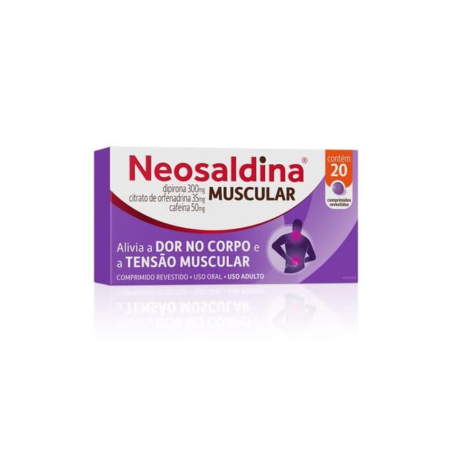 Neosaldina Muscular Dipirona 300mg/Orfenadrina 35mg/Cafeína 50mg Neosaldina 20 Comprimidos