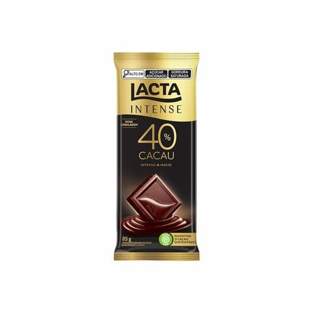 Chocolate Lacta Intense Meio Amargo 40% Cacau 85g