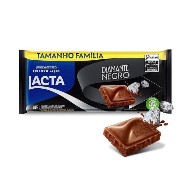 Barra de Chocolate Lacta Diamante Negro 145g