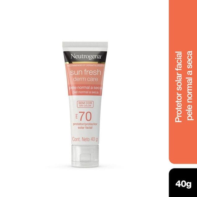 Protetor Solar Facial Neutrogena Sun Fresh Dry Skin Sem Cor FPS70 40g