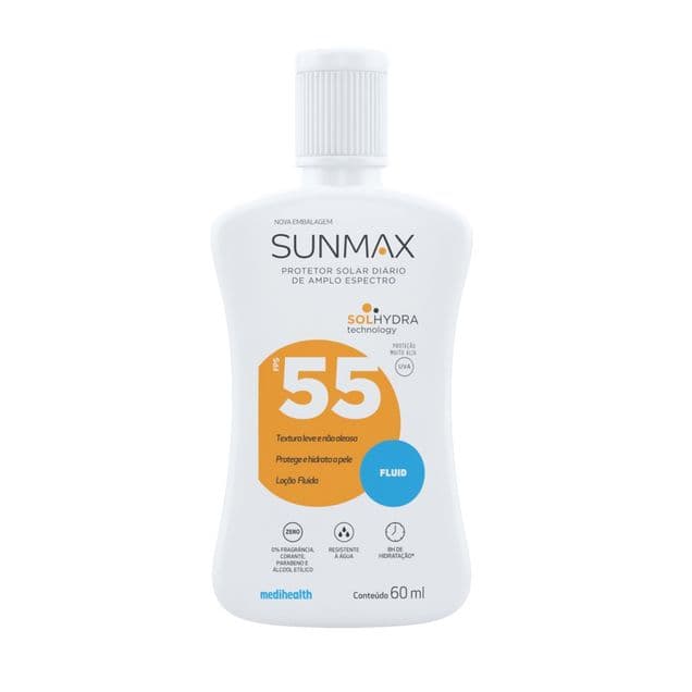 Protetor Solar SUNMAX Fluid FPS 55 60ml