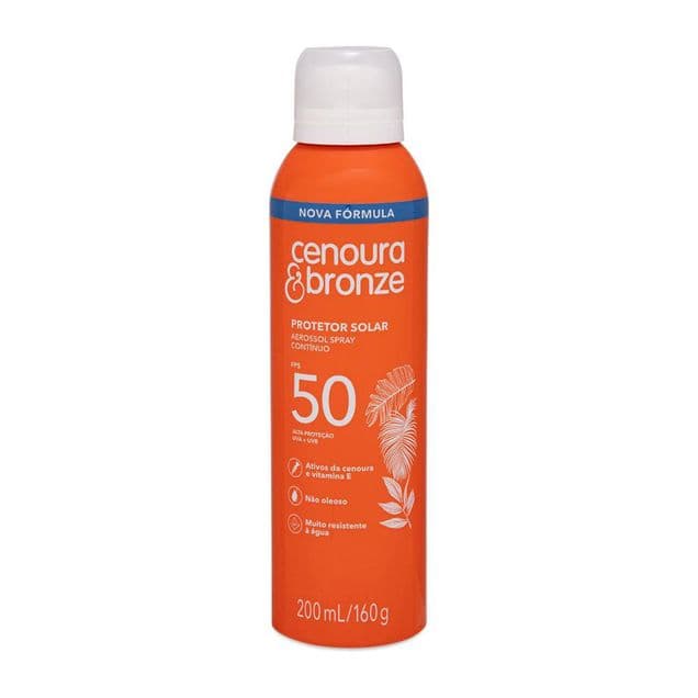 Protetor Solar Aerossol Eno Cenoura & Bronze FPS 50 200ml