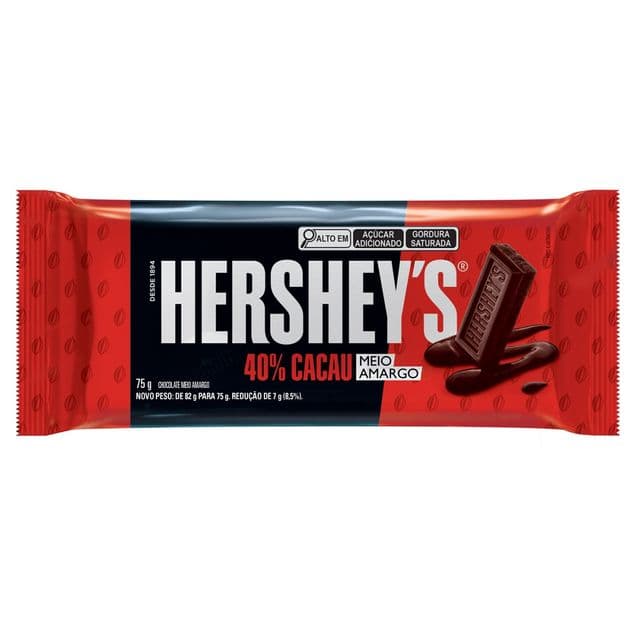 Chocolate Hershey's Meio Amargo 40% Cacau 75g