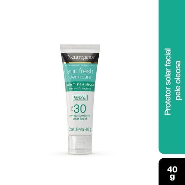 Protetor Solar Facial Neutrogena Sun Fresh Derm Care FPS30 Sem Cor 40g