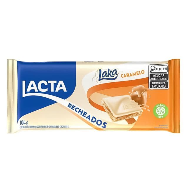 Chocolate Branco Lacta Laka Recheado Caramelo 104g