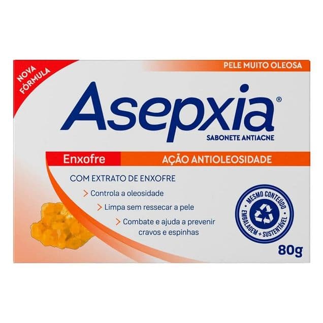Asepxia Enxofre Sabonete Facial
