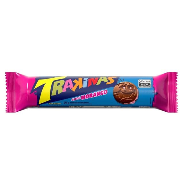 Biscoito TRAKINAS Recheado Morango 126g