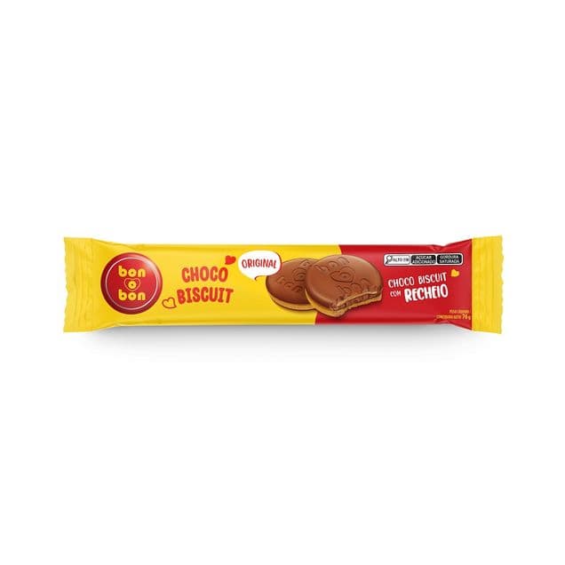 Biscoito Choco Biscuit Bon o Bon Original 76g